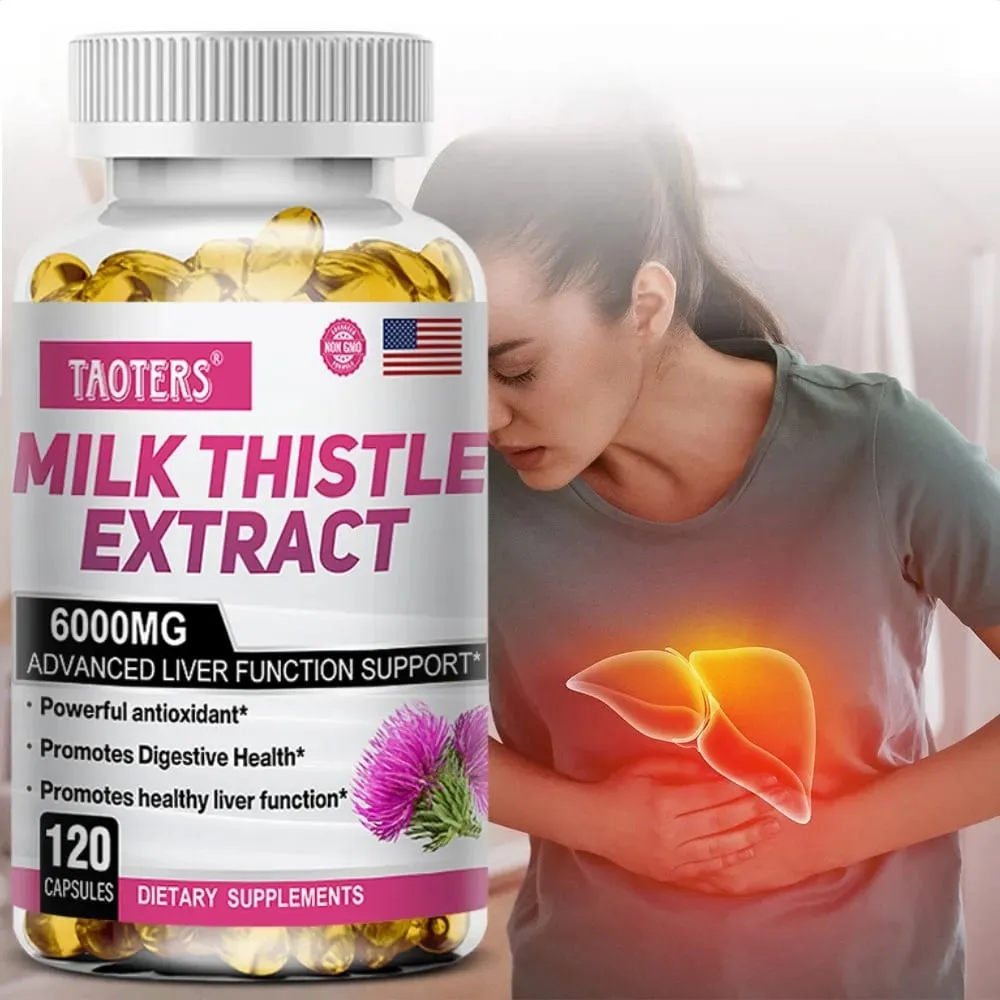 Milk Thistle with Dandelion Root - Liver & Kidney Health Support Supplement - Vegan Non-GMO Gluten Free — image 1
