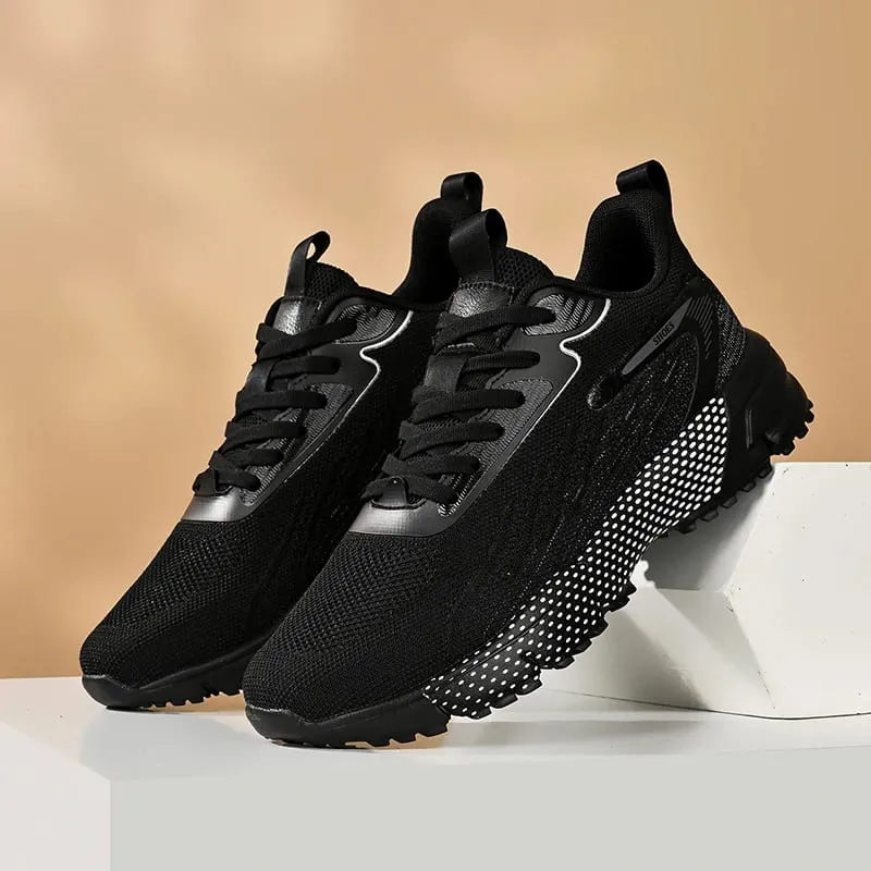 Big Size 50 51 52 Breathable Flying Woven Mens Running Shoes Lightweight Sports Shoes Anti-slip Casual Walking Sneakers Jogging — image 2