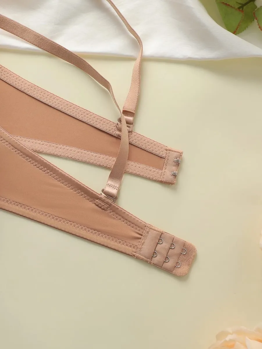 best-seller New 2-piece Combination Color Solid Color Bra Set Sexy Lingerie Set push up bra set minimalist set A2127 — image 2