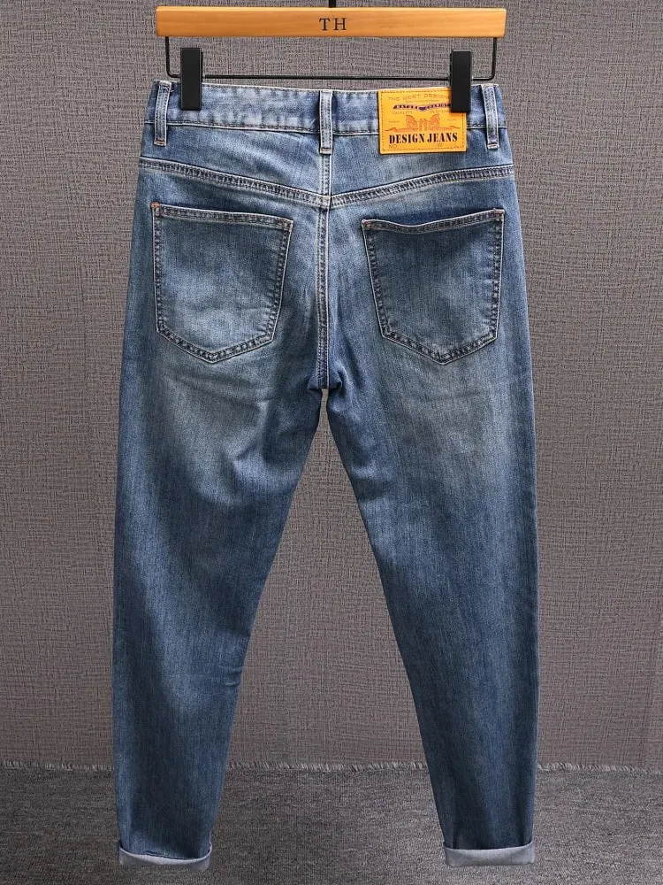 High-end Summer Thin Jeans Men20252023 Trend Embroidered Straight Casual Luxury Long Pants — image 5