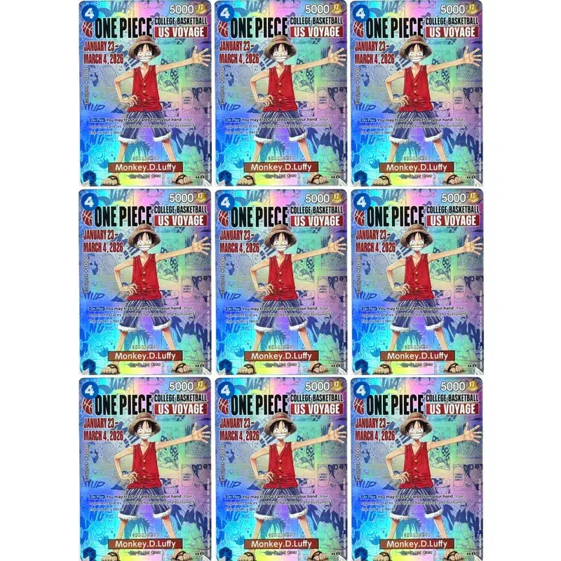 One Piece US College Basketball Luffy Promo Card Straw Hat Crew Anime Collectibles Replica High Quality Cards Foil Texture Card — image 14