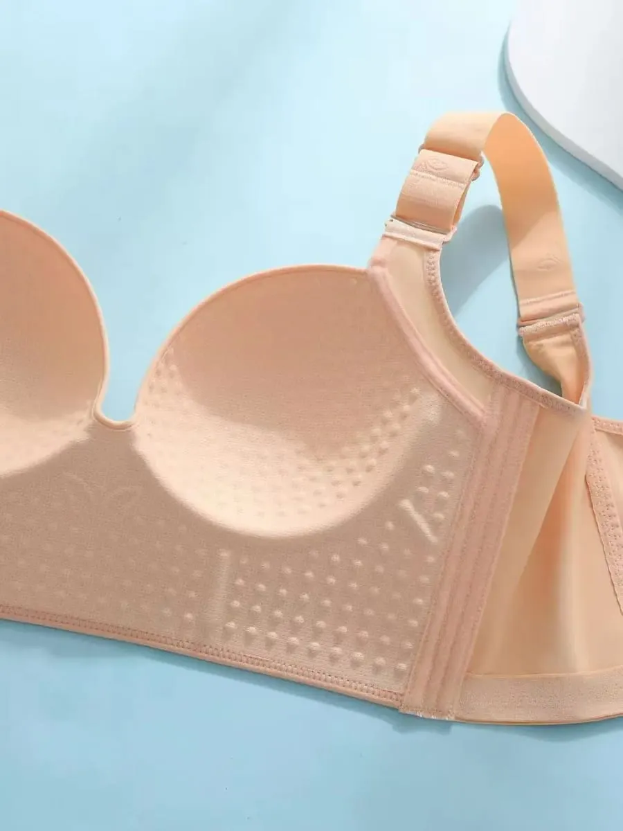 Wireless Push Up Bra for Women Full Coverage Adjustable Plus Size Lingerie C D E Cup 34-48 Solid Color Underwear — image 4
