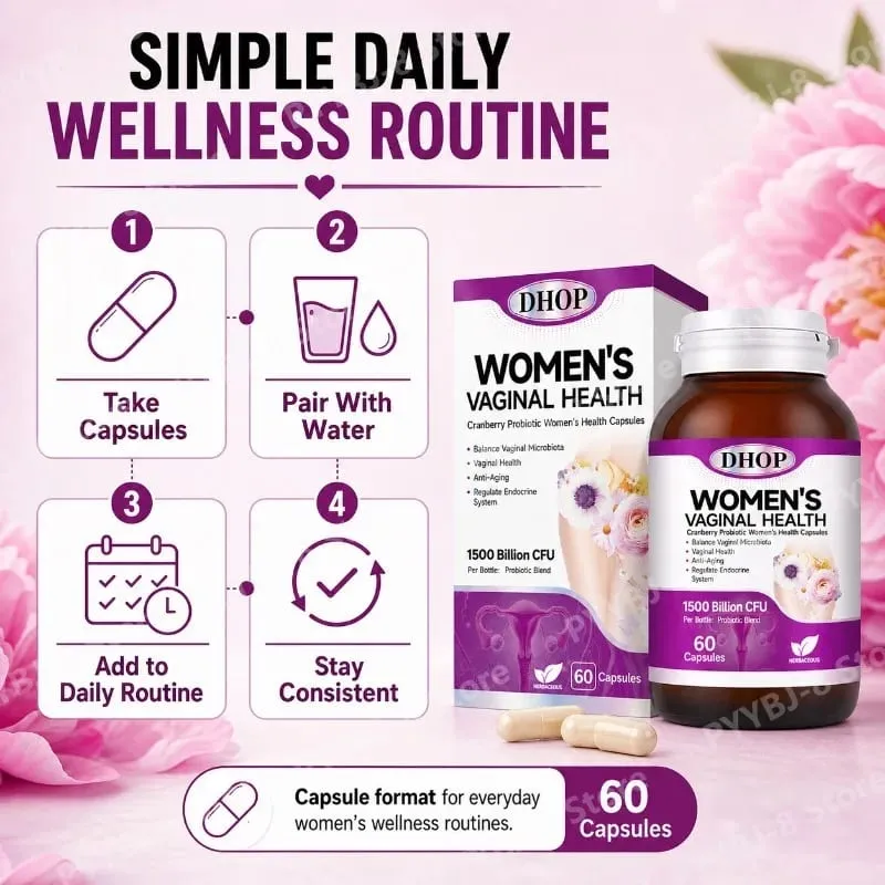 Women Vaginal Health Capsules 60 Count with Multivitamin Probiotic Blend — Support Urinary System Wellness & Balanced Microbiota — image 4