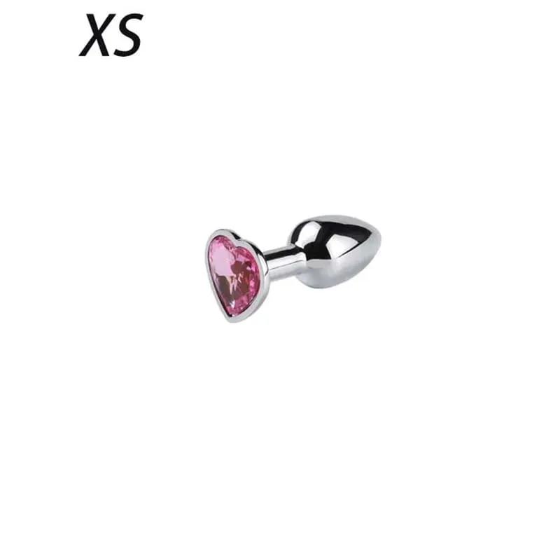 5 Sizes Stainless Steel Crystal Heart Anal Plug Removable Butt Plug Stimulator Prostate Massager Anal Sex Toys Dildos — image 10