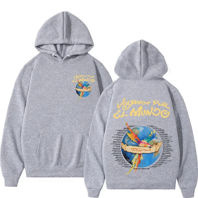 Karol G Viajando Por El Mundo Tropitour 2026 Graphics Hoodie Men Women Fashion Sweatshirts Casual Oversized Pullovers Fan Gifts — image 6