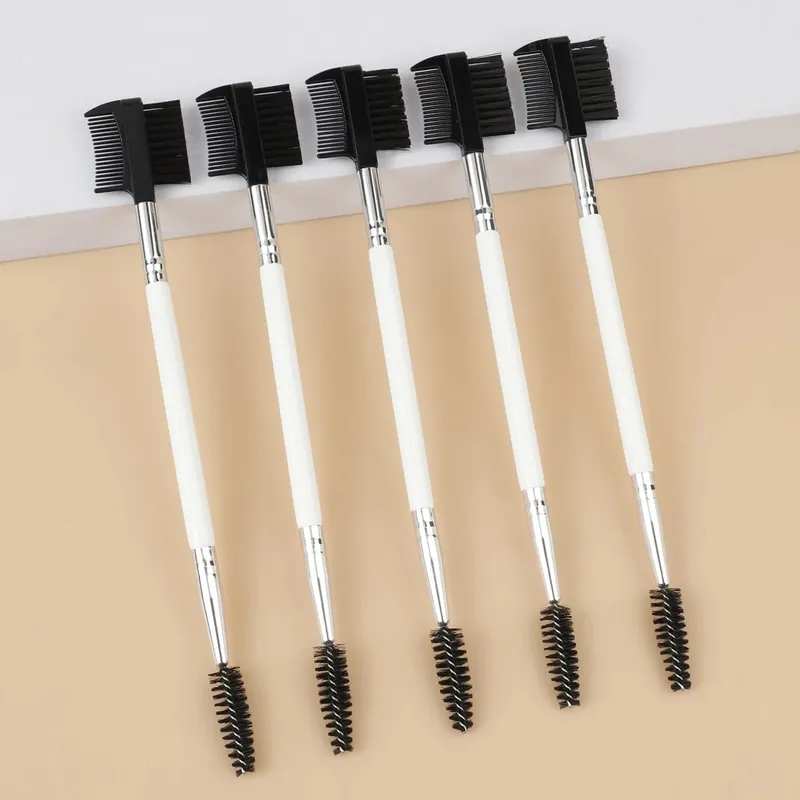 1/2/5PCS 3 Head Eyebrow Eyelash Shaper Double Head Brush Makeup Grooming Tool Cosmetic With 3 Different Spoolie Brushes — image 12