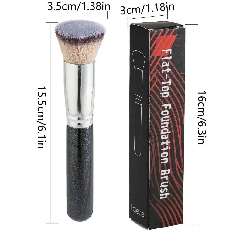 Flat Top Foundation Brush Dense Synthetic Bristles Makeup Brush for Liquid Cream Powder Foundation Blending Flawless Finish — image 6