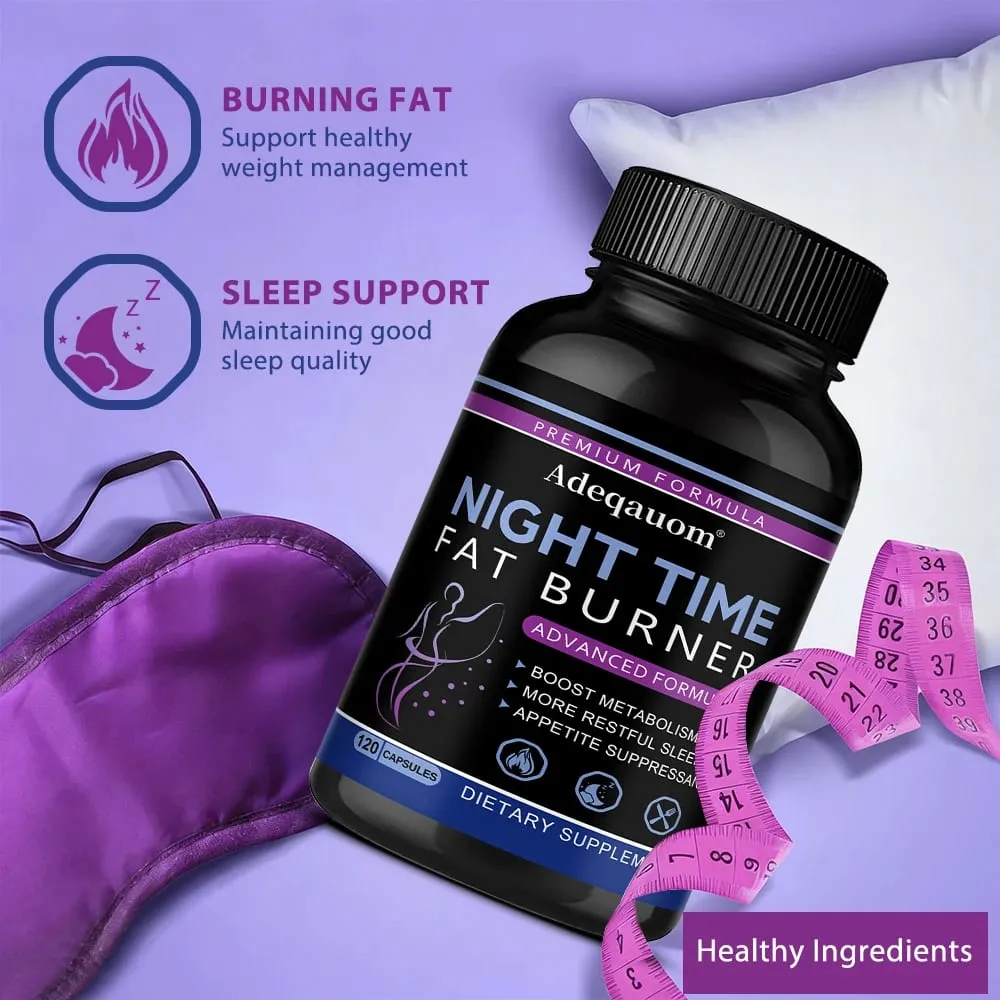 Nighttime Fat Burner Support Capsules Supports Gentle Metabolism Digestive Wellness & Restful Sleep Natural Supplement — image 2