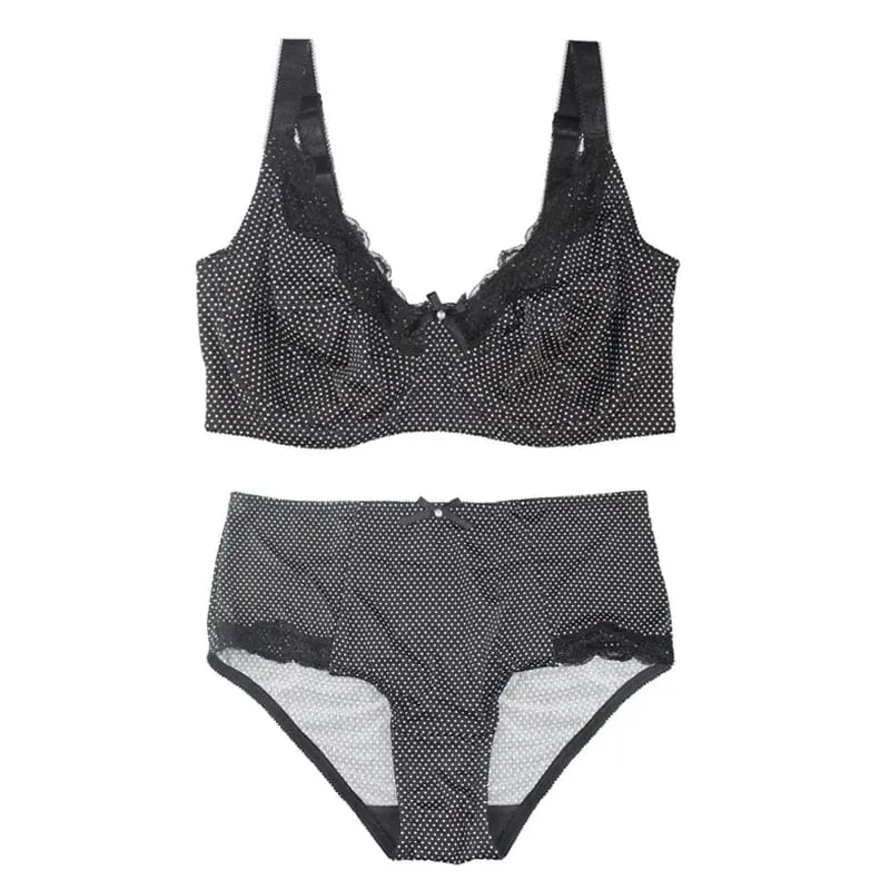 Mierside D0295 Hot Fashion Plus size Bra Set No Padding Lingerie For Women Sexy 34/36/38/40/42/44/46 C-D-DD-DDD(E)-F-G — image 4