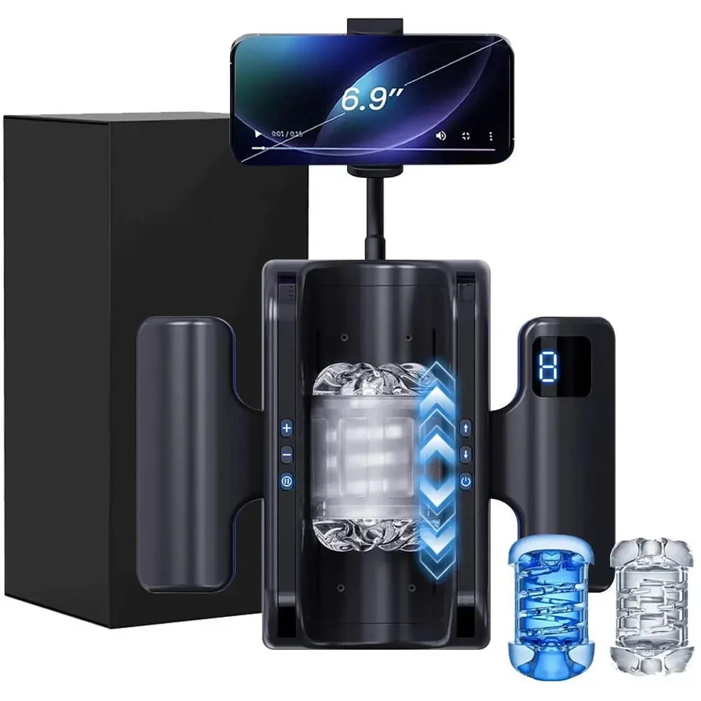 Thrusting High Speed Male Masturbator Machine Automatic Telescopic Masturbation Cup Handsfree Sex Toys for Male Masturbator — image 1