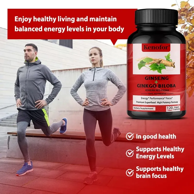 Ginkgo Biloba 1000mg Capsules - With Vitamin B & Zinc Brain Health & Memory Support Gluten-Free Non-GMO Vegan Supplement — image 6