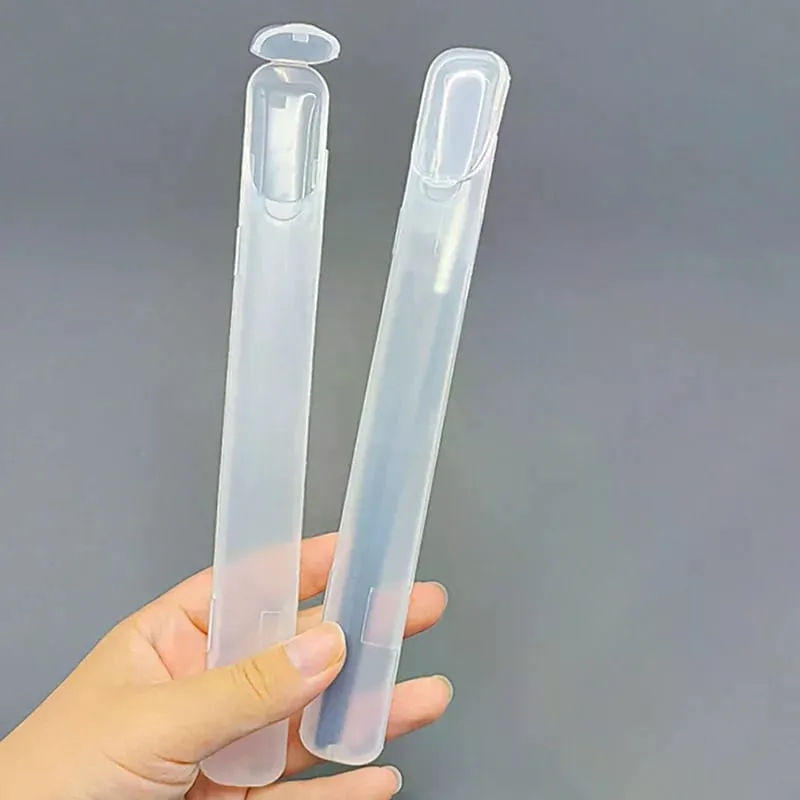 1PCS Portable Transparent Makeup Brush Storage Box With Cover Eyebrow Pencil Makeup Brushes Organizer Chopstick Case Beauty Tool — image 5