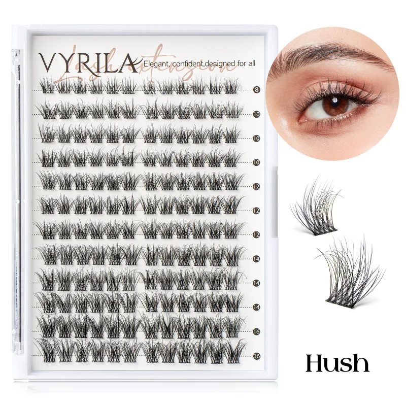 Individual Lashes Cluster C Curl Mix Lash Clusters 3D Wispy DIY Extension Eyelash 0,1mm Super Thin Band Resuable Natural Lashes