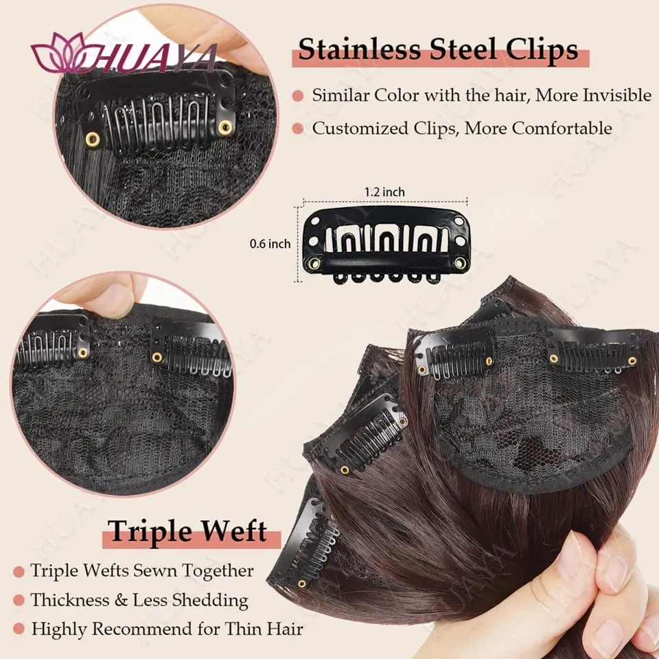 Clip In Hair Extensions 3 PCS Full Head 20/24 Inch Long Curly Wavy Synthetic Hair Pieces Natural Wavy For Women Girls Hair — image 6