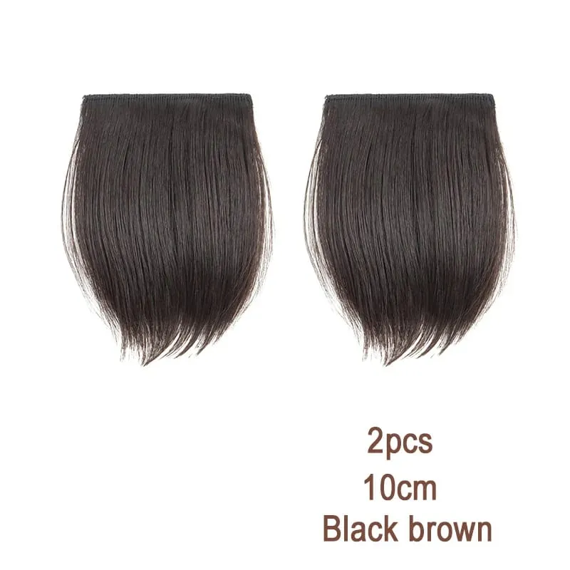 2pcs Synthetic Overhead Hair Clip Style Hair Invisible Extension Increases Hair Volume Hair The Top of Hairpiece for Women — image 8