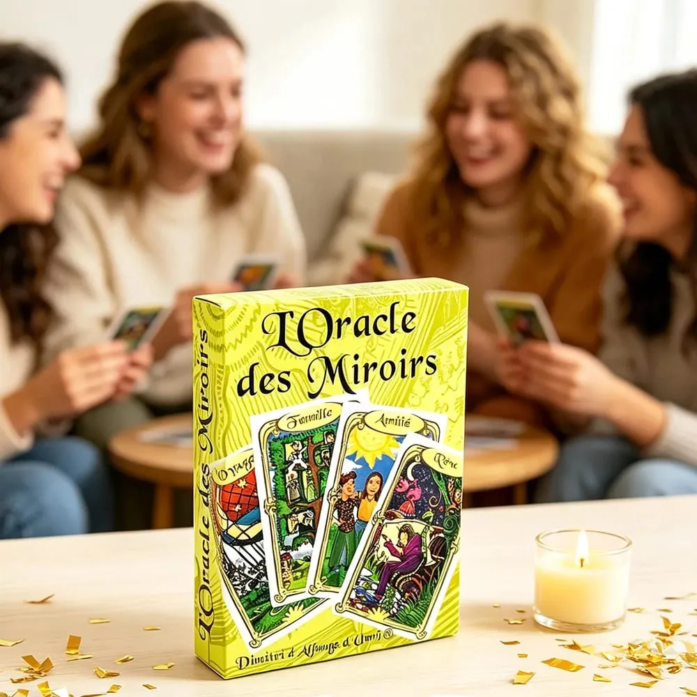 L'Oracle Des Miroirs Divination Cards Game French Mirror Theme Cards Mystic Fortune‑Telling Game with Guidebook for Beginners — image 3