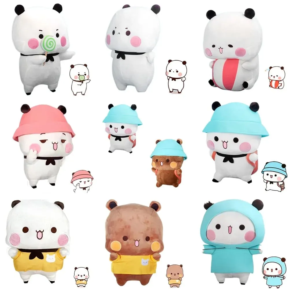 Bubu and Dudu Panda Plush Cute Cartoon Stuffed Soft Pillow Toy Wedding Handmade Ornament Panda Bear Doll Children's Day — image 3