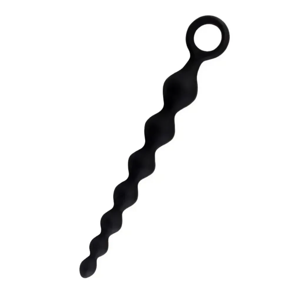 Soft Silicone Anal Ball Plug Prostate Stimulator Butt Beads Plug With Pull Ring Adults Flirt Sex Toys for Women Men Couples Gay — image 1