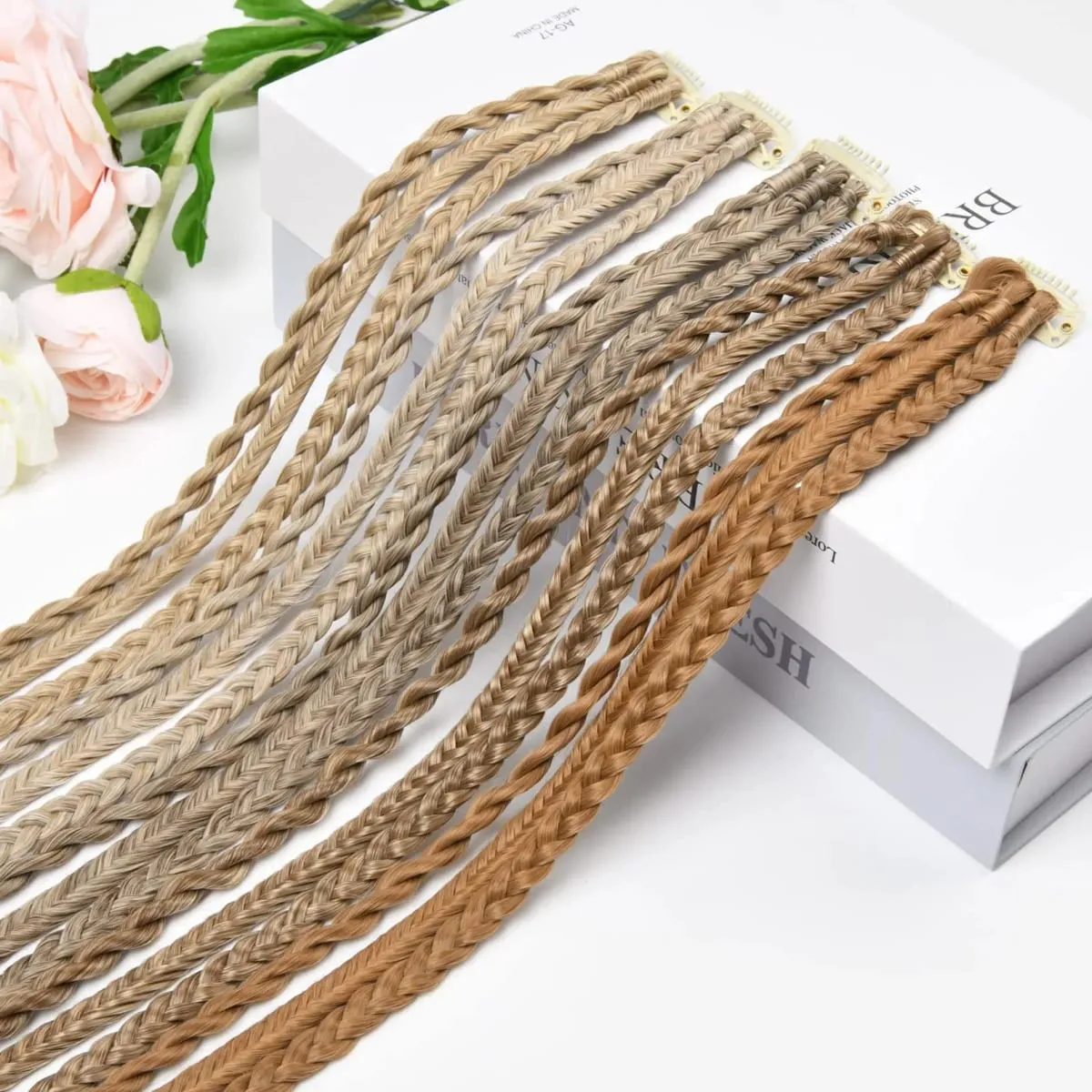 Braids Hairpiece Clip in Front Side Braid Bang Extensions for Women Synthetic Braided Ponytail Hair Pieces for Daily Wear — image 6