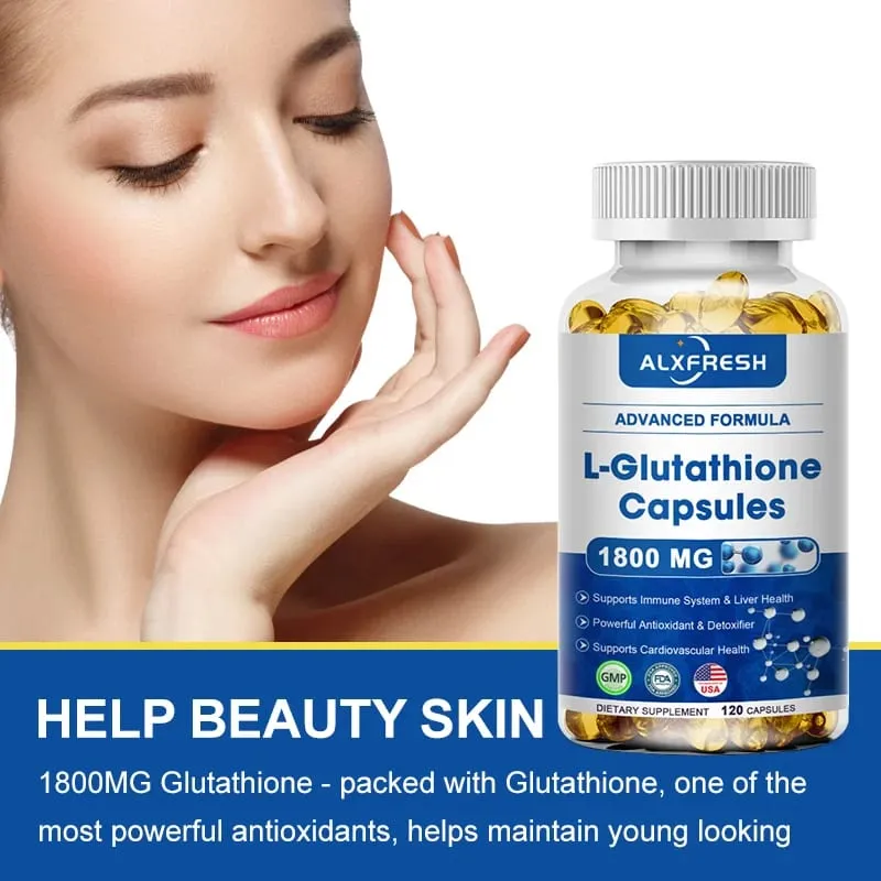Alxfresh L-Glutathion 1800 mg | L-Glutathion gereduceerd supplement | Niet-GMO en glutenvrij | Immuniteitssysteem | Antioxidant-ondersteuning — image 6