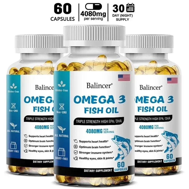 バリンサー 天然オメガ 3 魚油ソフトジェル - トリプル強度高 EPA 1200mg DHA 900mg 非遺伝子組み換えグルテンフリー栄養補助食品 — image 10