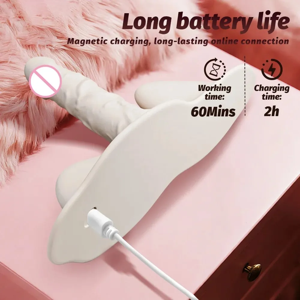 Thrusting Vibrator Separable Cushion Massager APP Control Heating Dildos Vibrators Clitoral Anal Stimulator Sex Toys for Woman — image 6
