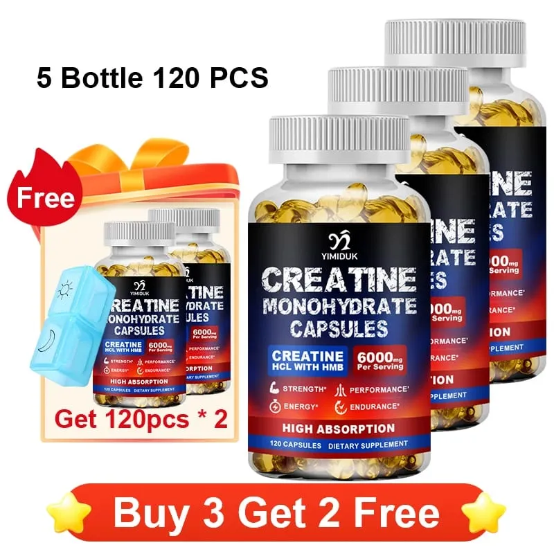 High Absorption Creatine Capsules with Mixed Creatine Vitamin E Boost Muscle Growth Extend Workout Accelerate Recovery — image 13