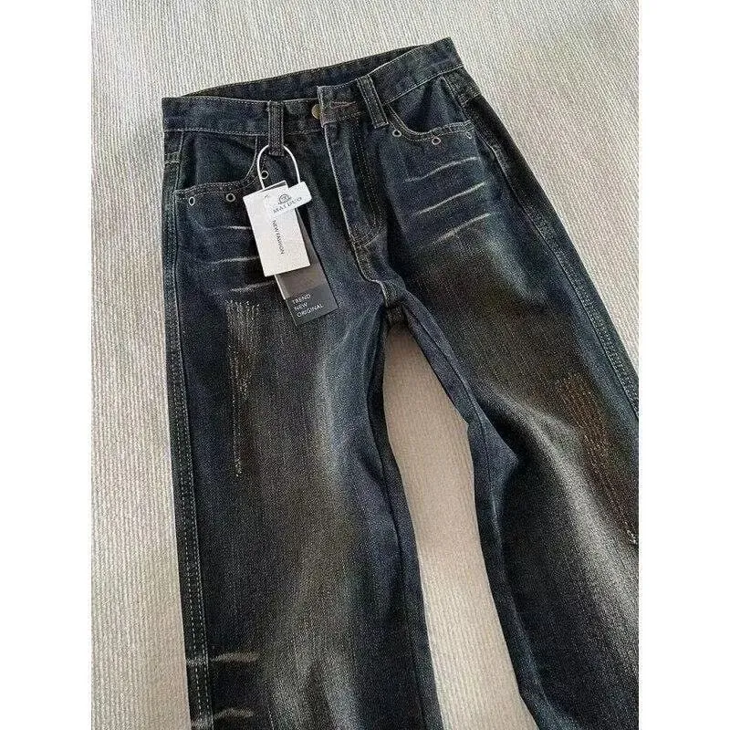 Classic Retro Flare Denim Men's Jeans Bootcut Stretch Cotton Men's Pants Vintage Style Unique Nostalgic Comfort Casual Slim — image 5