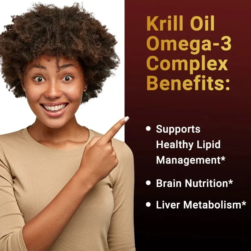 Antarctic Krill Oil 2000MG - Contains Astaxanthin Promotes Brain and Heart Health Antioxidant Metabolism and Boosts Immunity — image 3