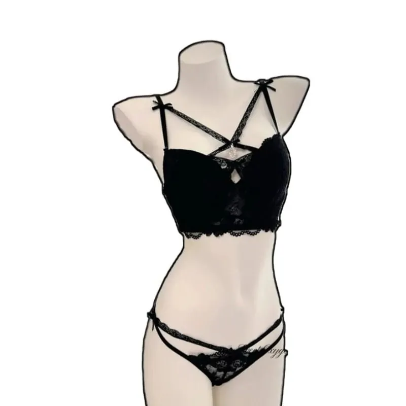 Alluring Lace Bra & Panty Set Heart Pendant Detail Bust Enhancing Push‑Up Design Soft Women Lingerie S‑XL 32‑38AB — image 8