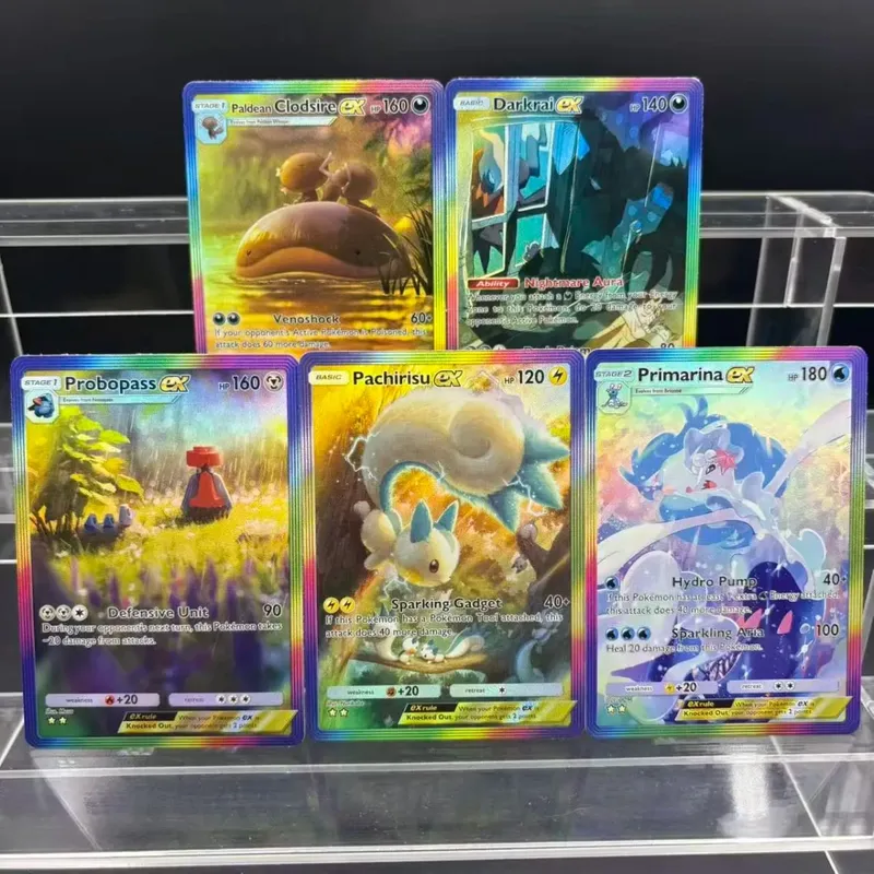 5pcs DIY POCKET Collection Cards Mewtwo Leafeon ex Self Made Single Card Classic Game Anime Card Gift Toy — image 4