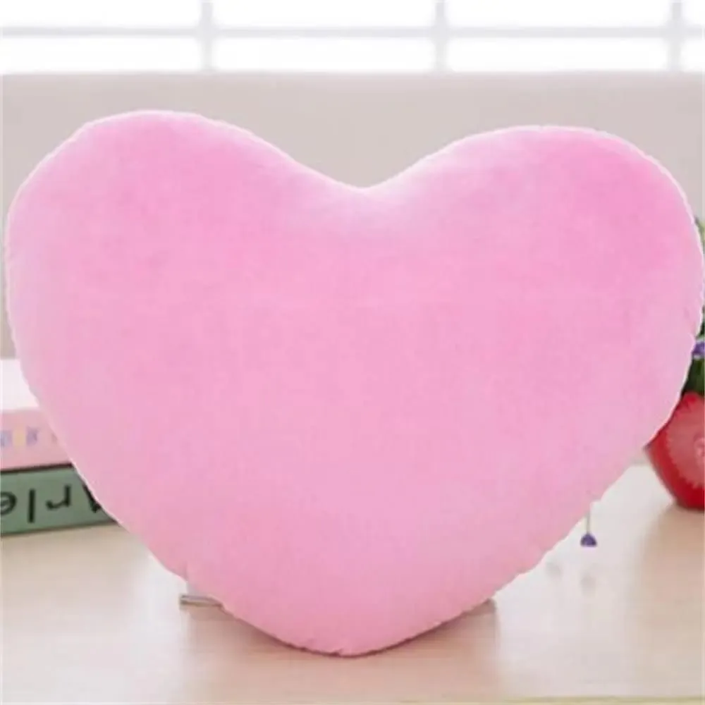 1PC New Heart Shape Soft Pillow Red Pink Color Stuffed Pillow Kawaii Home Decorative Lovely Gift for Birthday