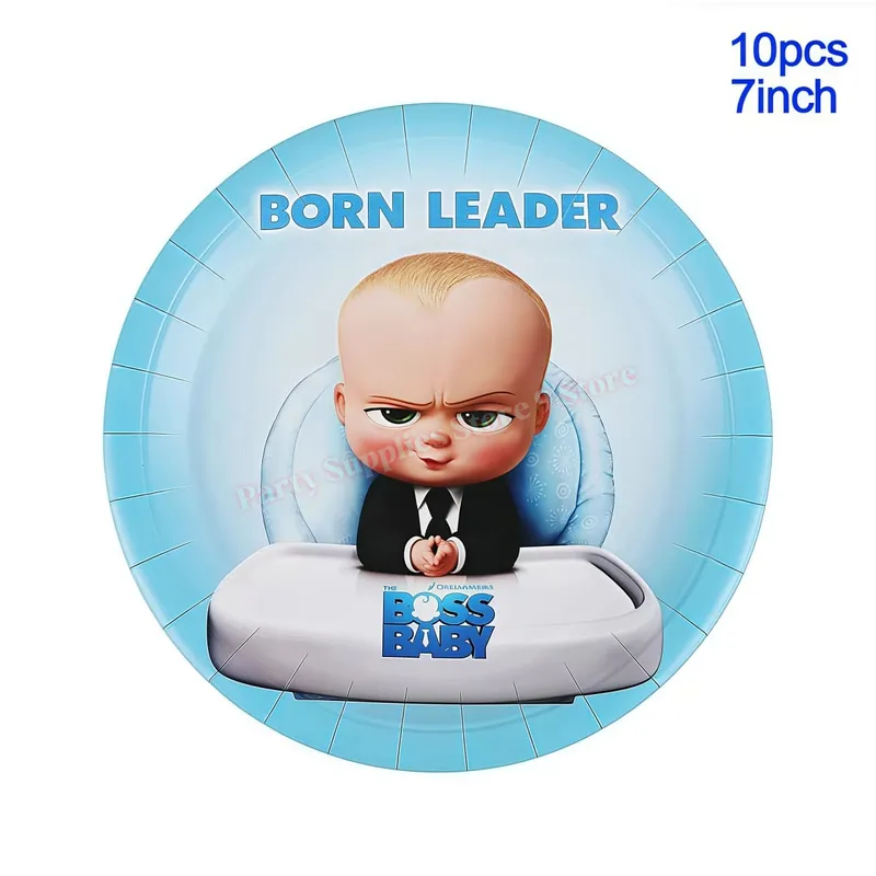 Bossed Baby Theme Newborn 1st Birthday Party Decoration Paper Plate Cup Balloon Banner Kid Boy Favors Baby Shower Event Supplies — image 14