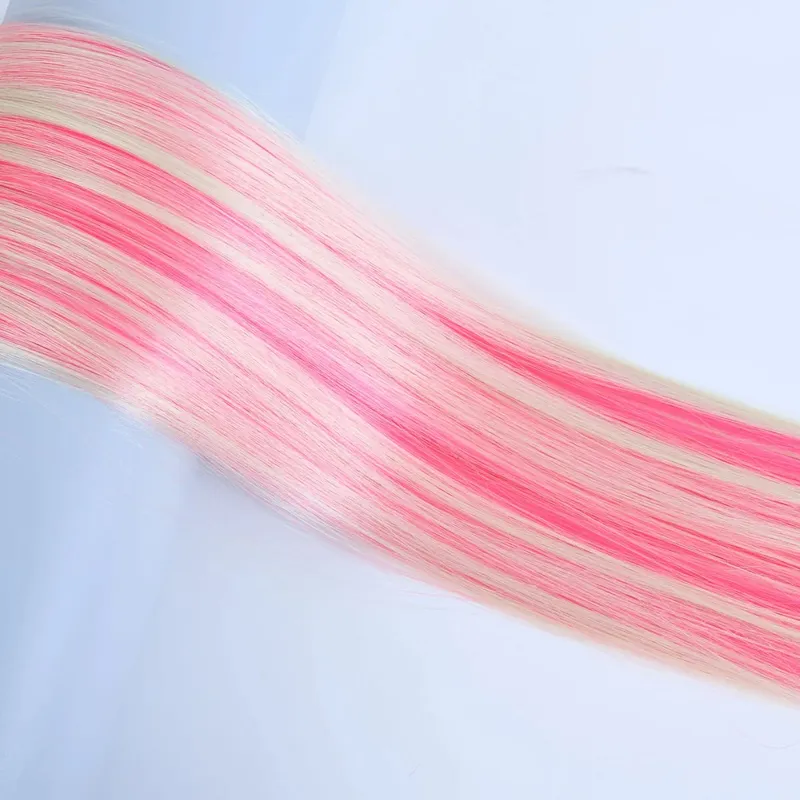 Jeedou Clip-in Hair Extension 5Clips One Piece Straight Synthetic Hairpiece Blue Brown Green Red Highlighted Piano Color — image 14