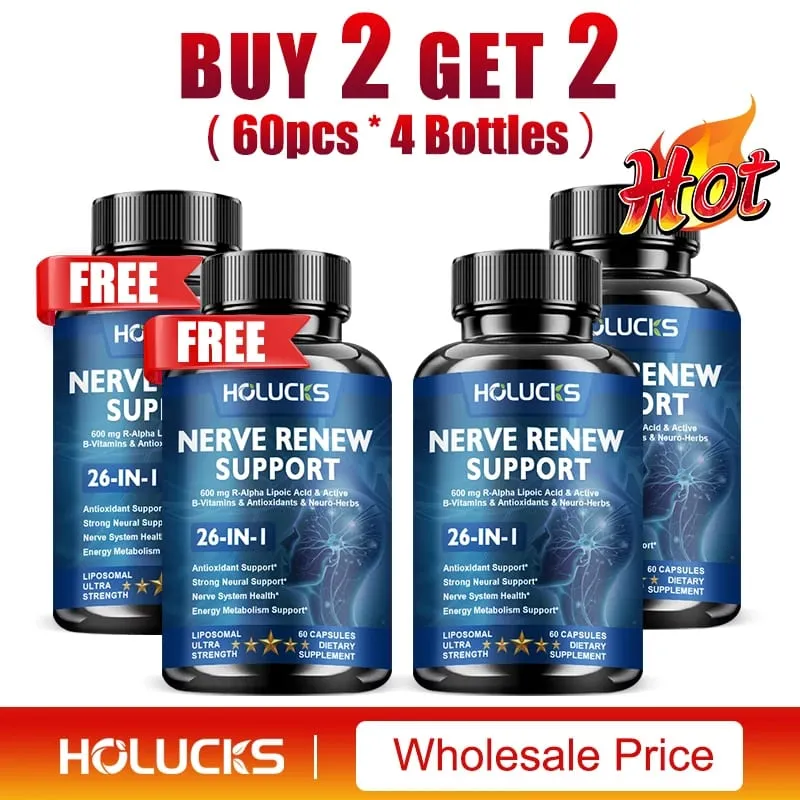 Nerve Renew Capsules Pins Needles Skin on Fire Fell Asleep. Vitamin B Complex R-Alpha Lipoic Acid Neuro Botanical Blend — image 11