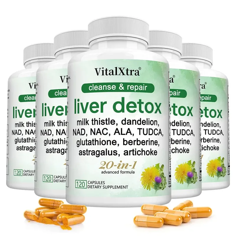 Liver Support Capsules Milk Thistle Dandelion Supports Liver Cleanse & Detox Wellness Antioxidant & Digestive Health — image 8