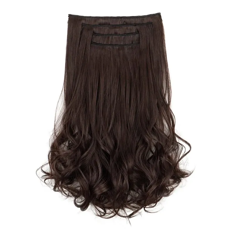 Synthetic 14Inch Short Wavy Curly Hair Extension 4pcs/set Clip -in Invisible Soft Hairpiece for Women Party Daily Use — image 8