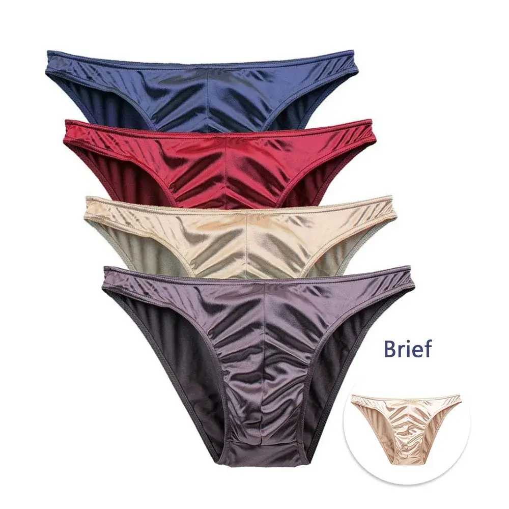 Mierside One Piese Plus Size Men Underwear Panties Men's Bulge Pouch Breathable Silk Panties Large Size Lot Soft Underpant S-3XL — image 5
