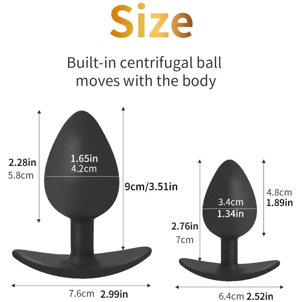 1pc Silicone Anal Plug Built-in Balls Beginner to Senior Size Buttocks G-Spot Massage Adult Sex Toys — image 3