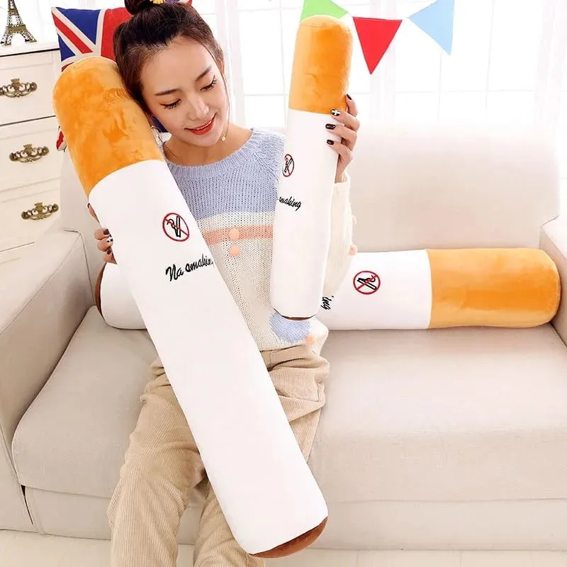 Hot Decoration Creative Smoking Cylindrical Sleeping Cushion Cigarette Pillow Plush Toys Fashion Boyfriend Birthday Gift — image 3