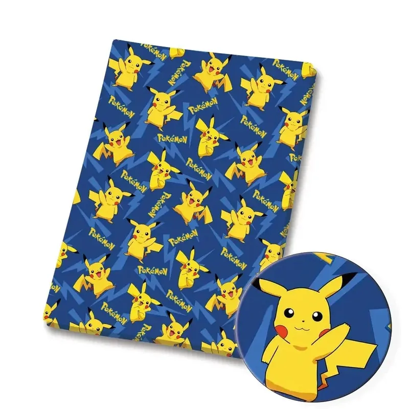 Pokemon Cartoon Fabric140*50cm Ruční šití Patchwork Quiltování Dětské šaty Domácí prostěradlo Potištěná látka Fabric Šití děti