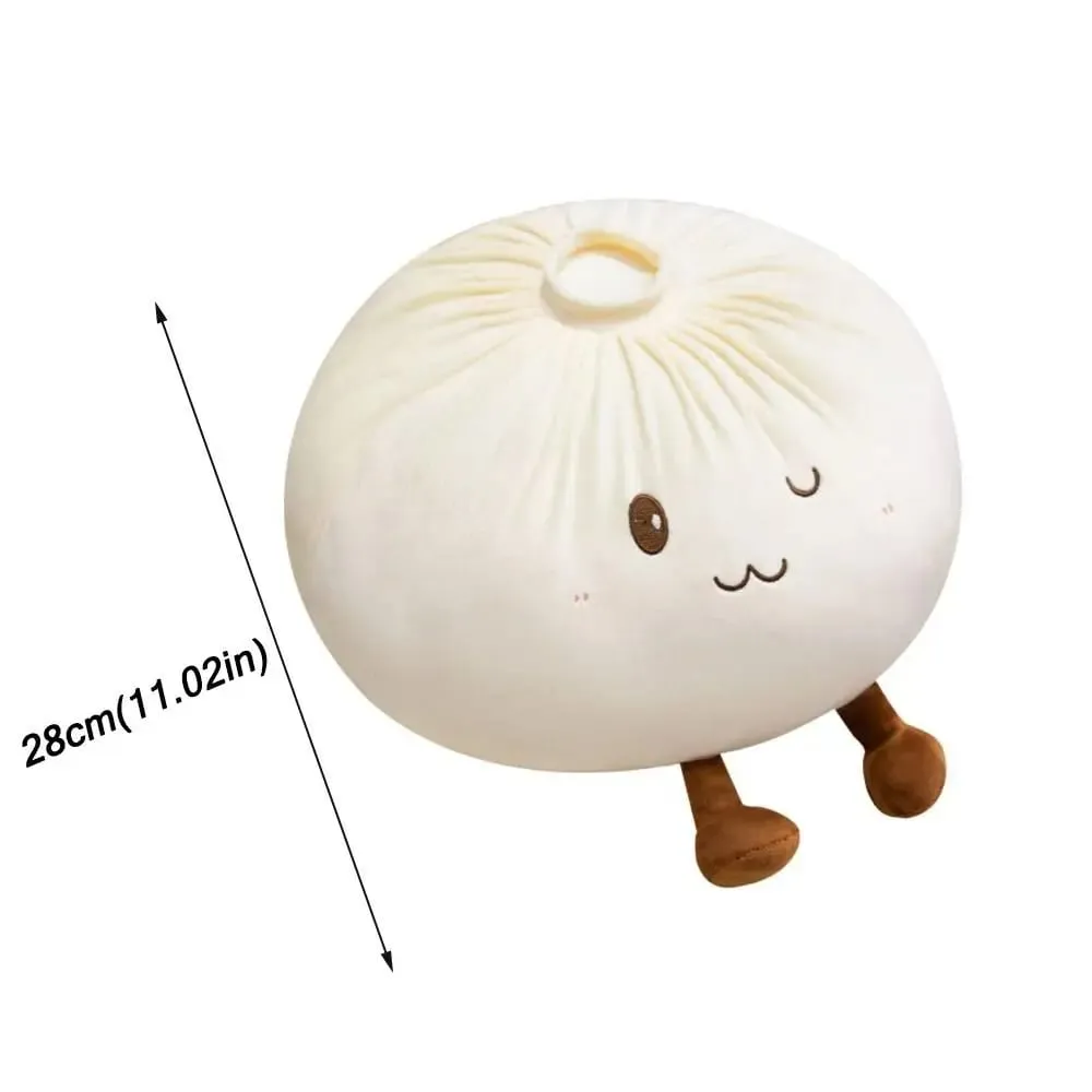 Super Soft Plush Material Steamed Bun Plush Pillow Fluffy Comfortable PP Cotton Filled Dumpling Plush Toy Stress Relief
