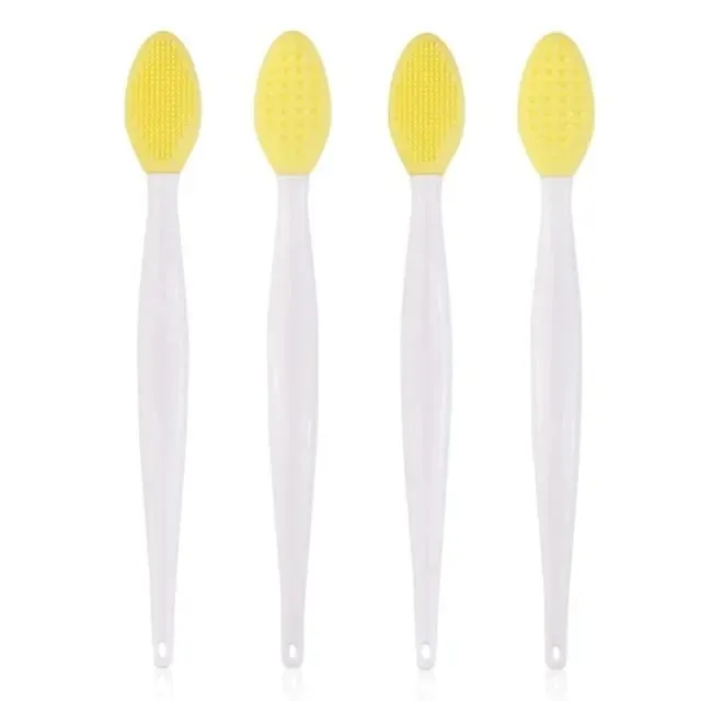 En gros 4 pièces nouveau Design de mode nez Double face outil Silicone lèvres gommage exfoliant brosse pinceaux de maquillage ensemble de pinceaux de maquillage — image 11