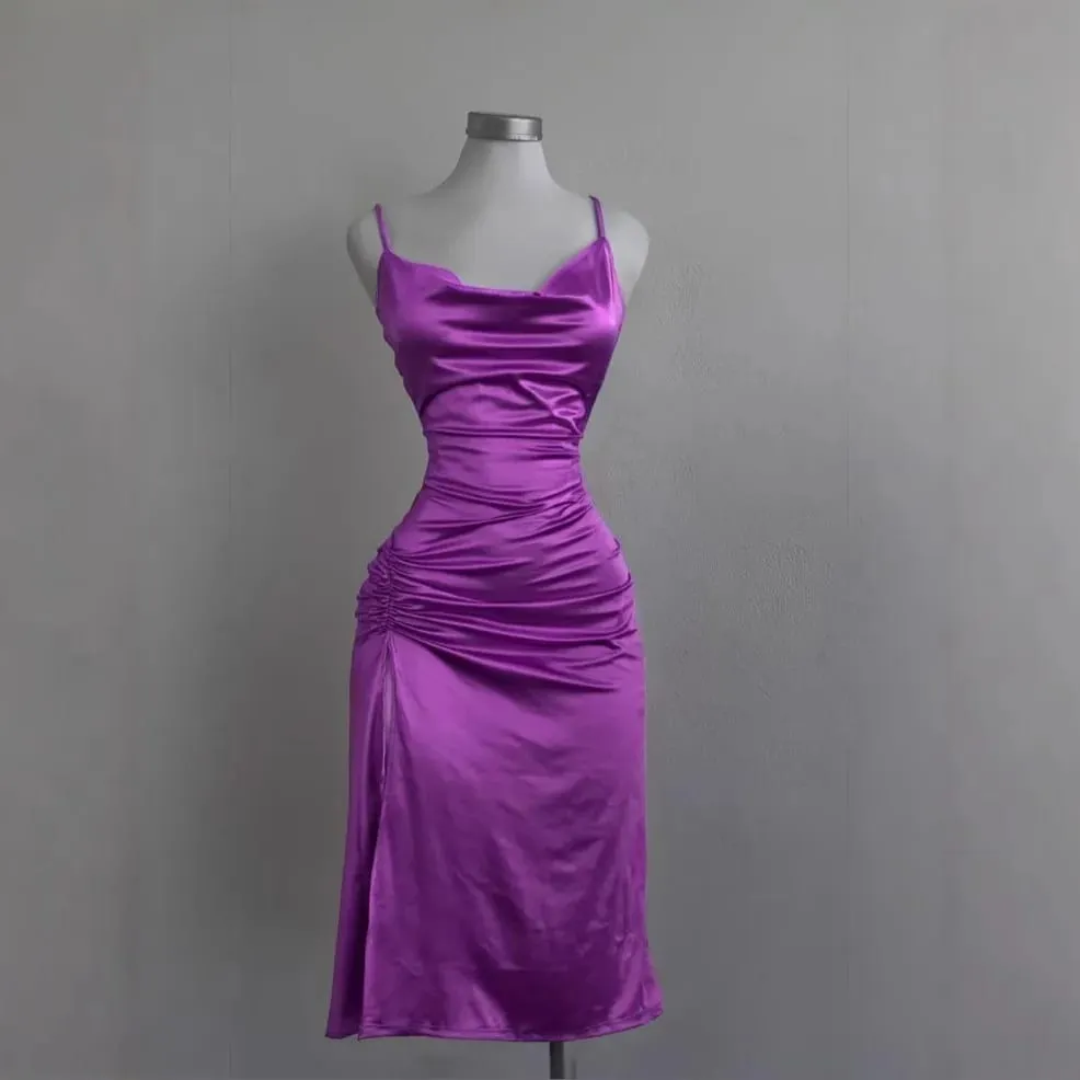 2026 New Style Strapless Ruffled Slit Sexy Form-Fitting A-line Dress — image 5