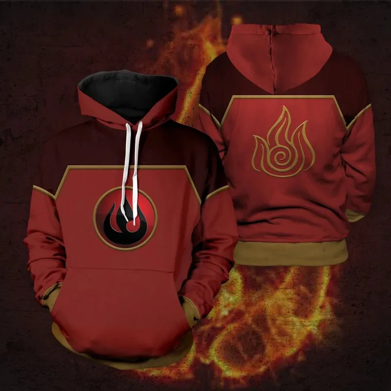 Anime Avatar The Last Airbender Cosplay Hoodies 3D Printed Sweatshirt Men Women Long Sleeve Tracksuit Pullover Harajuku Y2k Coat — image 3