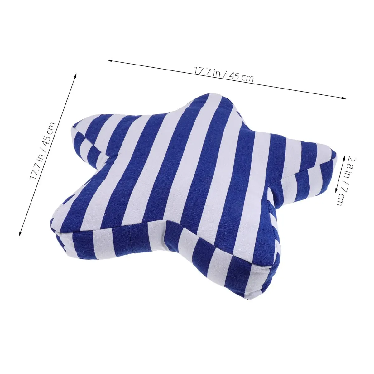 Striped Nautical Star Pillow Mediterranean Style Canvas Star Cushion for Sofa Bed Outdoor Coastal Home Decor Accent Pillow