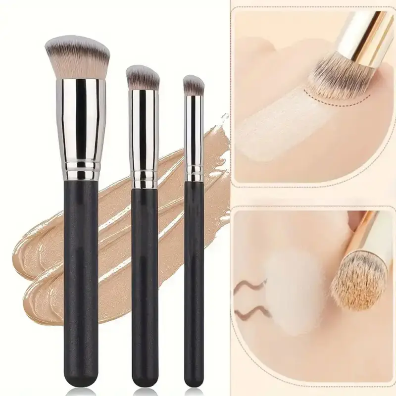 1-3pcs Foundation Concealer Brush Premium Contour Blusher Brushes Flawless Under Eye Dense Face Makeup Brush For Blending