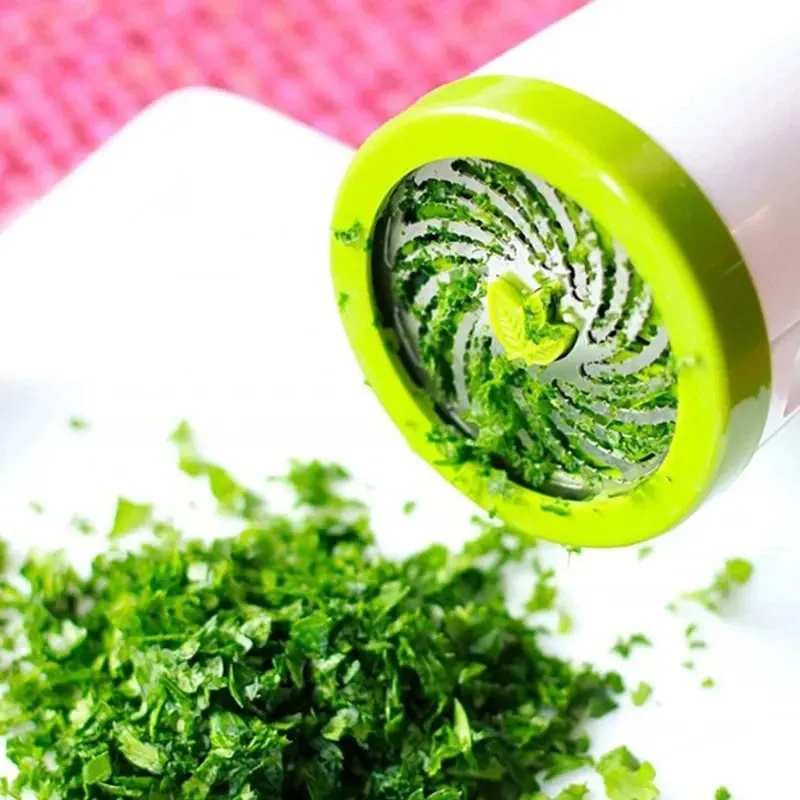 Manual Herb Grinder Spice Mill Parsley Shredder Chopper Vegetable Cutter Coriander Mincer Chili and Cilantro Kitchen Tool Gadget — image 3