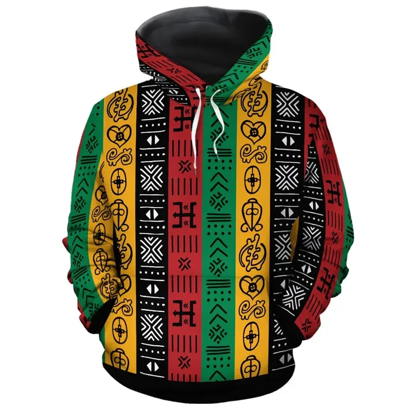 African Ethnic Tribes Unique Graphic Hoodie For Men Ethnic Printed Clothing Hooded Coat Loose Harajuku Street Vintage Hoodies — image 7