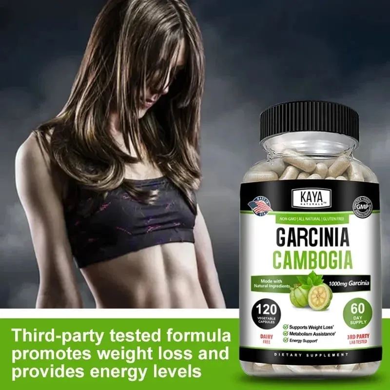 Garcinia Cambogia Extract Capsules 1000 Mg Appetite Suppressant for Men and Women Metabolism Energy Colon Cleansing